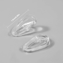 COOLKITALENT Kit de Reparación de Gafas,10 Pares Almohadillas de Nariz para Gafas Silicona, Almohadillas de Nariz de Gafas Silicona Suave con Tornillos Destornillador Pinza Paño Limpieza