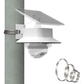 Holaca Camera Pole Mount Bracket & Camera Rain Shade Cover Compatible with Eufy Security SoloCam E30/eufy Security 4G LTE Cam S330 Solar Camera,Applicable Pipe Diameter Size 1.18-7.87 inch