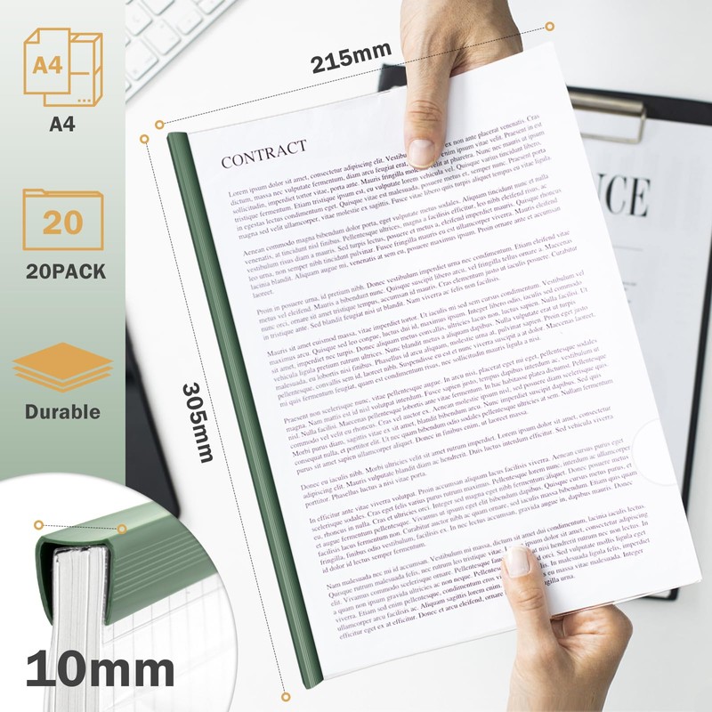 CC ODDHOME Pack of 20 Thermal Binding Covers A4, Spine