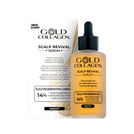 GOLD COLLAGEN Scalp Revival - Hair Serum with Hyaluronic Acid, Keratin & Natural Extracts for Hair growth & Scalp Health - Hair Growth Serum & Hair Loss Treatment for Women with Damaged, Fragile Hair
