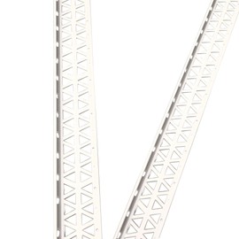 ProfileXXL PVC Corner Bracket, Corner Profile, Edge Protection, 2.5 m, White, 40 x 40 x 10 mm, Cleaning Rails Made of Hard PVC, for Indoor and Outdoor Plaster