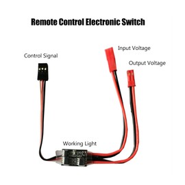 RC Switch, RC Remote Control On Off Switch PWM Electronic Channel for RC Car Truck Boat LED Light Drone Control, 3‑5V 2A