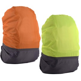 Kasvot Mochila Impermeable, Paquete de 2 Impermeable para Mochila con Tira Reflectante, Protector de Mochila Lluvia de Alta Visibilidad para Campismo, Ciclismo Al Aire Libre, Senderismo, Montañismo