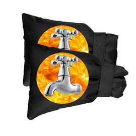 Thickened Scratchproof Outdoor Faucet Cover with Velcro Design Protect from Freezing with Winter - 7.8" H x 6.2" W, Durable & Insulated, Ideal Solution for Garden & Yard, Black Reusable Faucet Socks