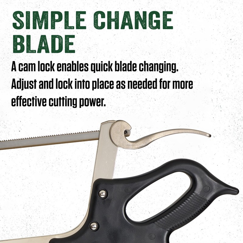 LEM Products 22" Meat Saw with Tightening Cam, Heavy Nickel-Plated