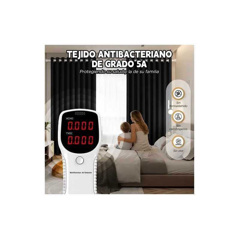 2 Panele Cortinas Blackout Para Ventana 264x137cm Habitacion
