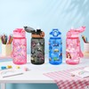 omedecal 20oz Removable Straw Kids Water Bottle, Shark & Excavator