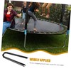 BIUDECO 4pcs Trampoline Stakes Anchors Tent Pegs U-Shaped Stakes Professional