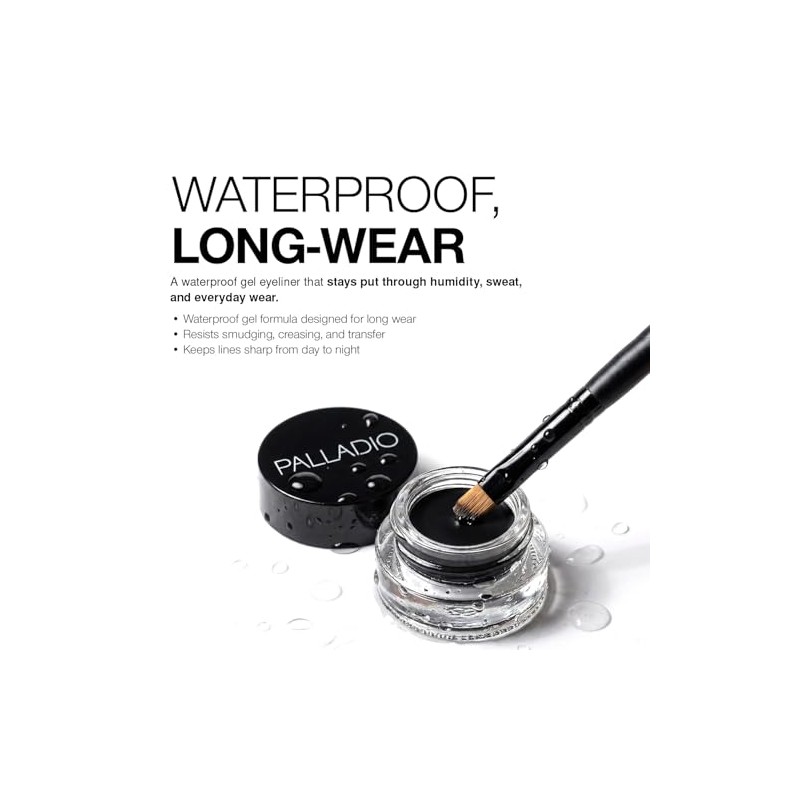 Palladio Liner Obsessed Delineador de ojos en gel resistente al