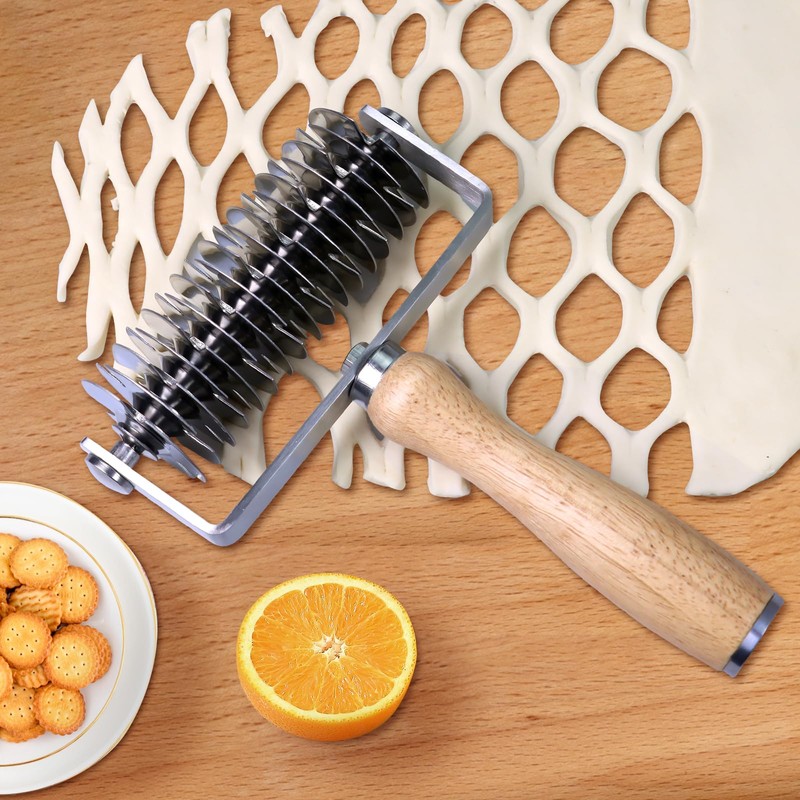 Stainless Steel Pastry Lattice Cutter, Lattice Dough Wheel Cutter with