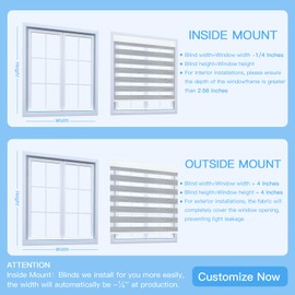 Motorized Blinds with Remote, 90% Blackout Smart Zebra Blinds, Built-in Rechargeable Electric Blinds, Automatic Blinds for Window Compatible with Alexa Google (Fine Lines Grey, 31" W x 72" H)