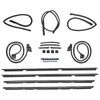 NEWZQ Set of 17 Door Tailgate Weatherstripping Seal Kit Replacement