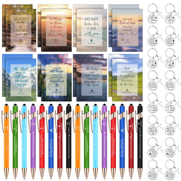 48Pcs Bible Notebooks Christian Gifts Set Bulk Christian Scripture Inspirational