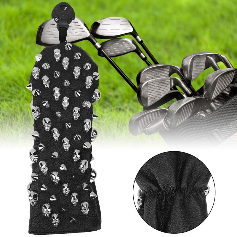 PU Waterproof Golf Putter Cover Club Protection Headcover Supplies Skull