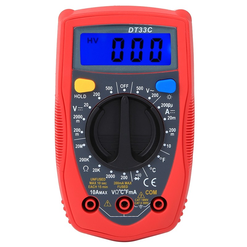DT33C Pocket Multimeter Portable Plastic Large Screen Digital Voltmeter Electrician