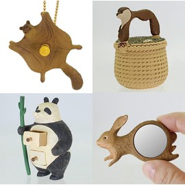 KIYATA Wooden Art Miniature Collection (Complete Set of 4 Types) Gacha Capsule Toy