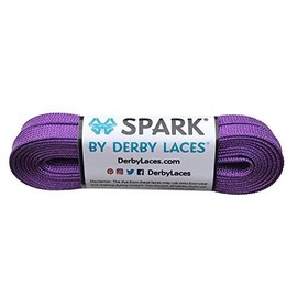 Derby Laces Purple Spark Shoelace for Shoes, Skates, Boots, Roller Derby, Hockey and Ice Skates (72 Inch / 183 cm)