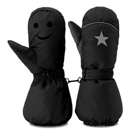 HIGHLOONG Kids Toddler Waterproof Snow Ski Mittens- Breathable Thinsulate Lined Winter Cold Weather Gloves for Boys and Girls Snowboarding