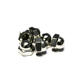 (100) 1/4"-20 Acorn NUT (Cap NUT) Nickel Plated
