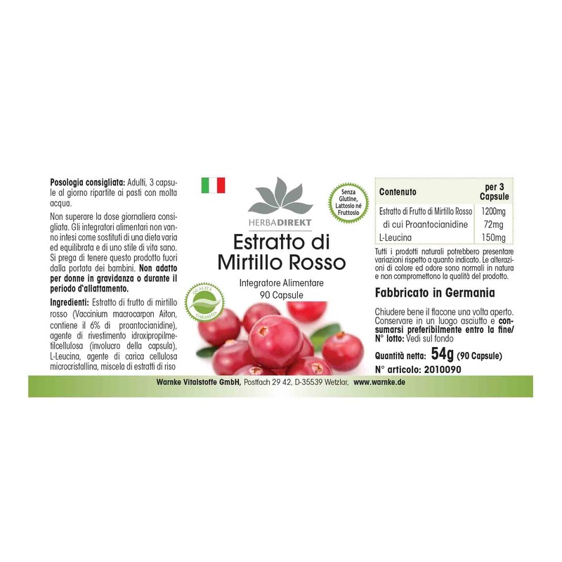 Cranberry Capsules - Cranberry Extract 25x Concentrated - High Dose