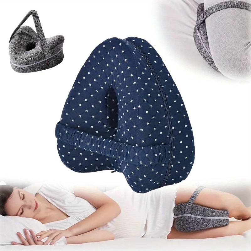 Ergonomic Knee Support Pillow for Side Sleeping – Polyester Leg
