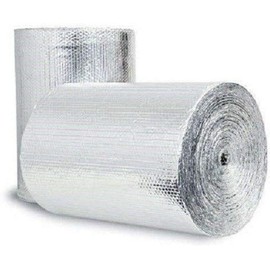 US Energy Products Continuous Double Foil Insulation Reflective Bubble Roll R8, Silver (4FT X 75FT)