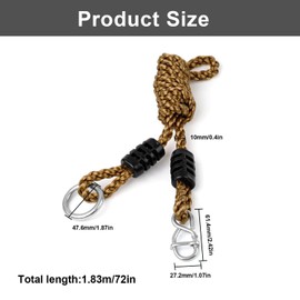 0XBIT Swing Ropes, Pack of 2 Adjustable Rope for Swing, 1.8 m Wear-resistant Rope Swing, Load Capacity 300 kg, Chnell and Easy to Hang, for Hammock, Camping, Swing
