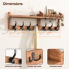 Evermagin 29" Coat Rack Wall Mount with Shelf, 4 in