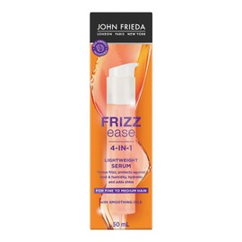 John Frieda Frizz Ease Lightweight Serum Anti-Frizz Suero para el cabello, Aceite Capilar Nutritivo para el Control del Frizz, para cabello fino, Protector Térmico con Aceites de Argán y Coco, 50mL