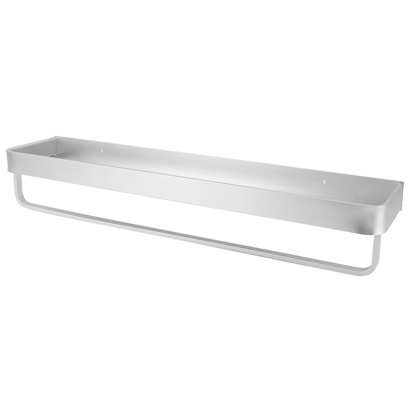 Space Aluminum Bathroom Shelf Punch Free Wall Mounted Floating Bathroom