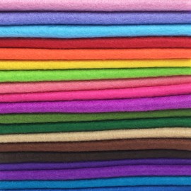 28pcs Thick 1.4mm Soft Felt Fabric Sheet Assorted Color Felt Pack DIY Craft Sewing Squares Nonwoven Patchwork (60x60cm)