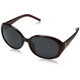 Eyelevel Women's JOCELYN JOCELYN Oversized Polarized Sunglasses 60, Burgundy/Grey Polarized