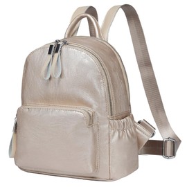 VASCHY Girl's Backpacks, Light Gold, Small