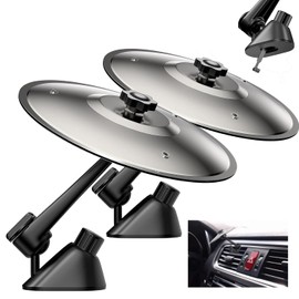 Car Crash Cymbals, 2 Pieces Car Accident Cymbals, Drum Cymbals for Car, Car Crash Cymbals Ventilation Slot, Mini Drum Cymbal for Car, Car Drum Cymbals, Car Musical Instrument Cymbals, for Car