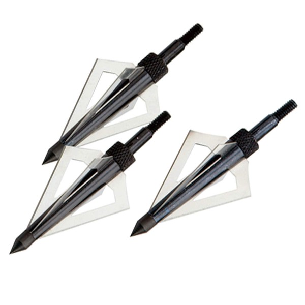KingsArchery Crossbow Broadheads Tips 4-Bladed (3-Piece Set) Razor Sharp Precision Piercing