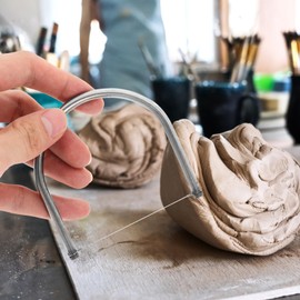 NOLITOY Stainless Steel Wire Clay Cutter, Ceramic Craft Cutting Tools, DIY Supply Hand Pottery Tools and Supplies for Cutting Mud Handcraft