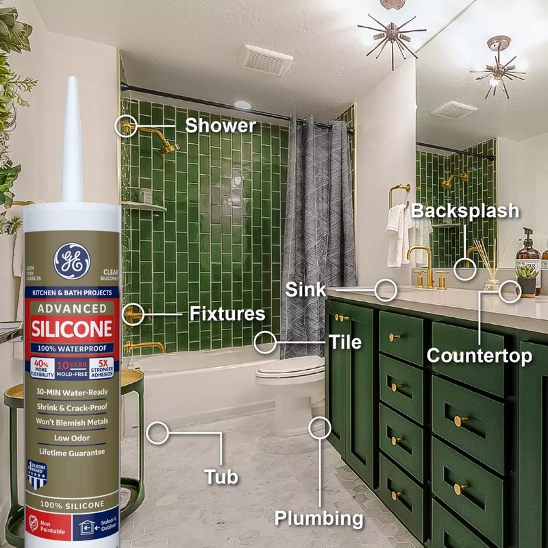 GE Sealants & Adhesives Advanced Silicone 2* Kitchen & Bath