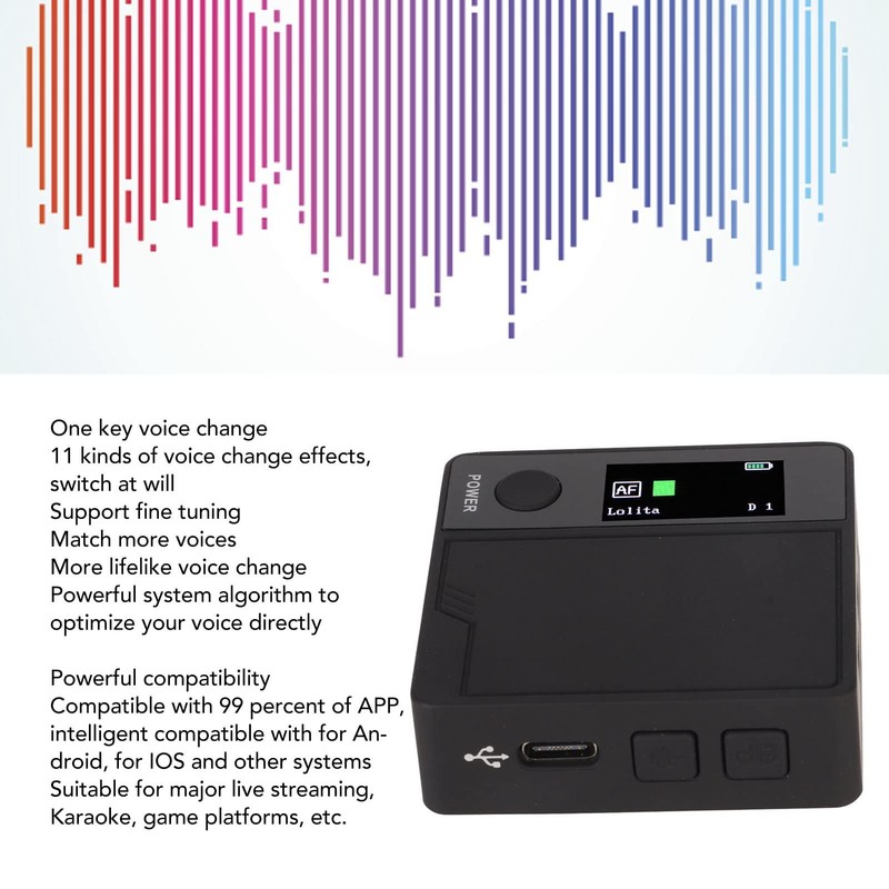 Portable Live Sound Card Voice Changer - 11 sound effects,