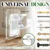 Detachable Adhesive Curtain Rod Holder-20LB, No Drill Curtain Rod Brackets