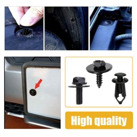 ZIMISI 100PCS Automotive Screws and Bolts, Vehicle Fastener Rivet Clips for Engine Under Cover Splash Shield Guard, Bumper Fenders Liner Push Retainer, Car Body Bolt U-Nuts Kit