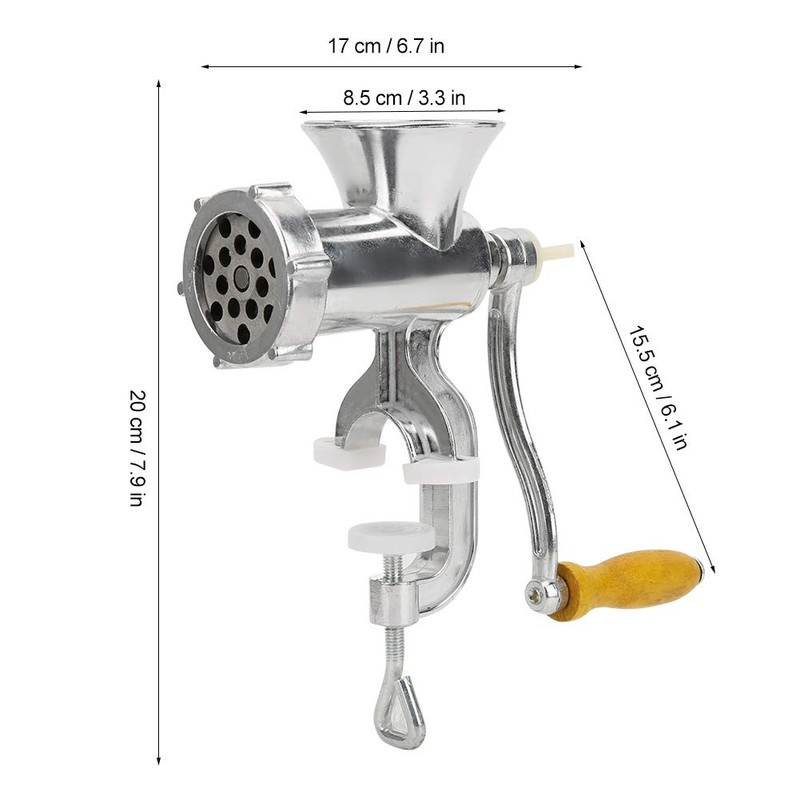 Aluminium Meat Grinder - Manual for the Kitchen with Perforated