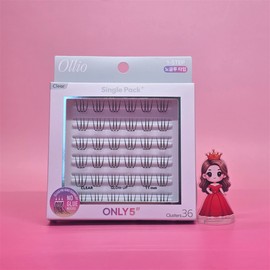 Olio Eyelash No Glue + 2 Tweezers Wicked Edition Included &&& Single Pack Plus WIde 11mm Clear / 올리오 속눈썹 노글루 + 트위저 2종 위키드 에디션 포함 &&& 싱글팩 플러스 WIde 11mm 클리어