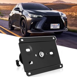 New No Drill Front Bumper License Plate Mount Bracket Holder Compatible with Lexus LX J310 2022-2024, Lexus NX AZ20 2022-2024 Front Grille License Plate Frames License Plate Mounting Car Accessories