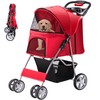 Azaeahom Pet Stroller, 4 Wheels Pet Strolling Cart for Medium/Small