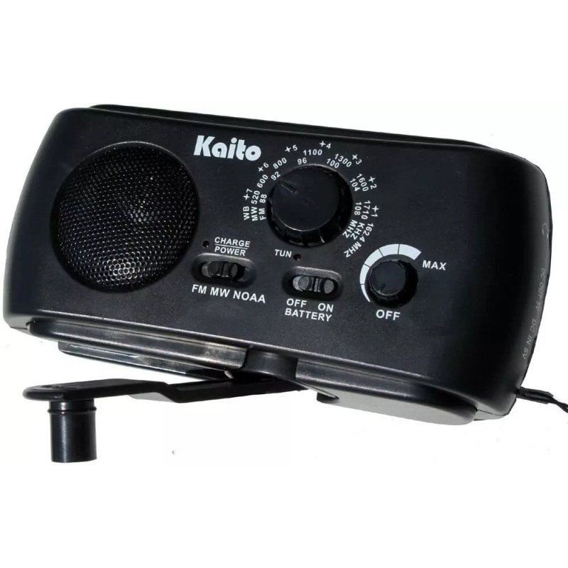Kaito KA332W Portable Hand Crank Solar AM/FM NOAA Weather Radio