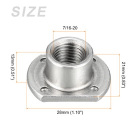 METALLIXITY Spot Weld Nuts (7/16-20) 10Pcs, Carbon Steel Double Tab Fastener Nut - for Building Industrial