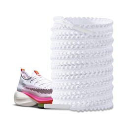 UamGlsob Running Shoe Laces for AlphaFly 3 Sneakers, Athletic Shoelaces Replacement Shoe Strings for Vaporfly 3 Trainers Men Women (White, 47"/120cm)