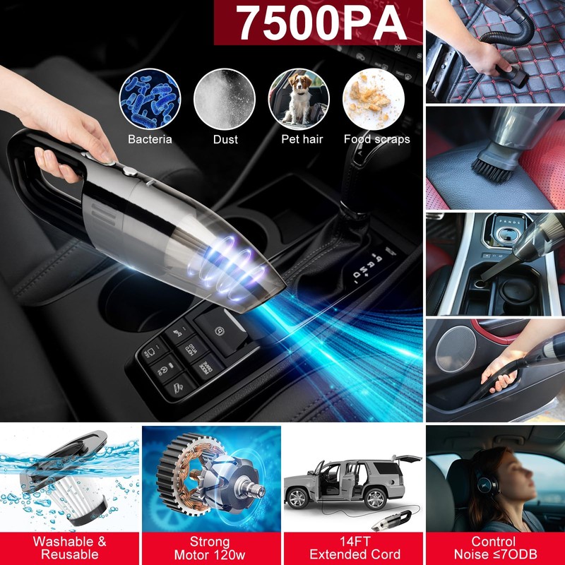 GPUSFAK 41Pcs Car Wash Cleaning Kit with High Power Handheld