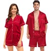SWOMOG Couple Matching Pajamas Sets Women & Men Button Down