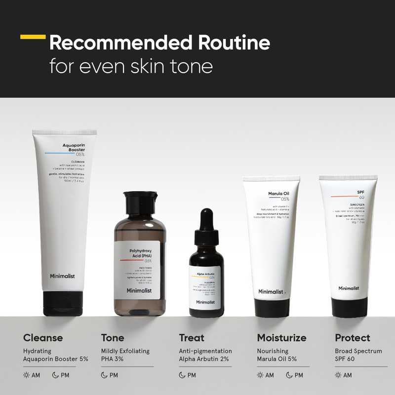 Minimalist 2% Alpha Arbutin Serum for Pigmentation & Dark Spots